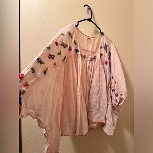 Johnny Was Wing Sleeve Boho Blouse
